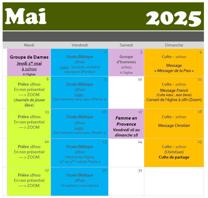 Agenda Mai 2025